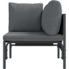 Lauko Baldai su pagalve Antracitas 80 x 80 x 71 cm Plienas