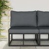 Lauko Baldai Juoda ir Antracitas 70 x 71,5 x 71 cm metalas
