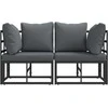 Lauko Baldai 2 Vienetas Juoda ir Antracitas 71,5 x 71,5 x 71 cm