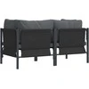 Lauko Baldai 2 Vienetas Antracitas 80 x 80 x 71 cm Plienas