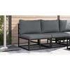 Lauko Baldai Juoda ir Antracitas 70 x 71,5 x 71 cm metalas