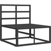 Lauko Baldai Juoda ir Antracitas 70 x 71,5 x 71 cm metalas
