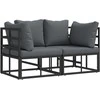 Lauko Baldai 2 Vienetas Juoda ir Antracitas 71,5 x 71,5 x 71 cm