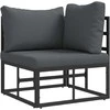 Lauko Baldai Juoda ir Antracitas 71,5 x 71,5 x 71 cm metalas