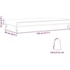 Stalo uždengimas Paprastas Juoda 182 x 92 x 15 cm audinys