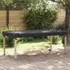 Stalo uždengimas Paprastas Juoda 202 x 102 x 15 cm audinys