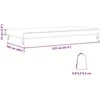 Stalo uždengimas Paprastas Juoda 202 x 102 x 15 cm audinys