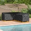 Baldų uždangalas Juodas 250 x 180 x 80 cm 210D Oksfordo audinys