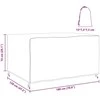 Baldų uždangalas Paprastas Juoda 180 x 120 x 74 cm 210D