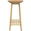Lauko baro stalas, apvalus, Ø55x100 cm, bambukas, Ø55x100 cm