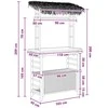 Lauko baro stalas Natūrali 110 x 50 x 209 cm Bambukas