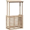 Lauko baro stalas su stogeliu, 112,5x57x195,5cm, mediena