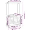 Lauko baro stalas su stogeliu, 112,5x57x195,5cm, mediena