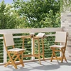 Lauko bistro kėdės 2 pcs Kreminė balta 38 x 46 x 85 cm