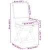 Lauko bistro kėdės 2 pcs Kreminė balta 38 x 46 x 85 cm
