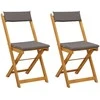 Lauko bistro kėdės 2 pcs Tamsiai pilka 40 x 53 x 80 cm