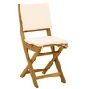 Lauko bistro kėdės 4 pcs Kreminė balta 38 x 46 x 85 cm
