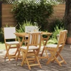 Lauko bistro kėdės 4 pcs Kreminė balta 38 x 46 x 85 cm