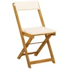 Lauko bistro kėdės 4 pcs Kreminė balta 40 x 53 x 80 cm
