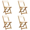 Lauko bistro kėdės 4 pcs Kreminė balta 40 x 53 x 80 cm