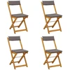 Lauko bistro kėdės 4 pcs Tamsiai pilka 40 x 53 x 80 cm