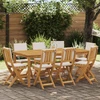 Lauko bistro kėdės 8 pcs Kreminė balta 38 x 46 x 85 cm