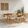 Lauko bistro kėdės 8 pcs Kreminė balta 40 x 53 x 80 cm