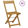 Lauko bistro kėdės 8 pcs Natūrali 40 x 53 x 80 cm