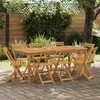 Lauko bistro kėdės 8 pcs Natūrali 40 x 53 x 80 cm
