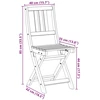 Lauko bistro kėdės su pagalve 4 pcs Natūrali 40 x 42 x 85 cm