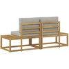Lauko galinė sofa 2 Vienetas Balta Kietos akacijos mediena