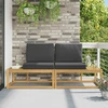 Lauko galinė sofa 2 Vienetas Balta Kietos akacijos mediena