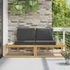 Lauko galinė sofa 2 Vienetas Balta Kietos akacijos mediena