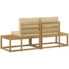 Lauko galinė sofa 2 Vienetas Balta Kietos akacijos mediena