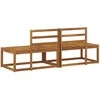 Lauko galinė sofa 2 Vienetas Natūrali 182,5 x 63 x 73 cm