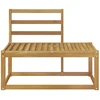 Lauko galinė sofa Balta 91 x 63 x 73 cm Kietos akacijos mediena
