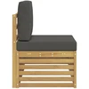 Lauko galinė sofa Balta 91 x 63 x 73 cm Kietos akacijos mediena