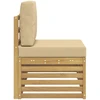 Lauko galinė sofa Balta 91 x 63 x 73 cm Kietos akacijos mediena