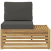 Lauko galinė sofa Balta 91 x 63 x 73 cm Kietos akacijos mediena