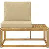 Lauko galinė sofa Balta 91 x 63 x 73 cm Kietos akacijos mediena