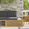 Lauko galinė sofa Balta 91 x 63 x 73 cm Kietos akacijos mediena