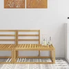 Lauko galinė sofa Balta 91 x 63 x 73 cm Kietos akacijos mediena
