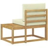 Lauko galinė sofa Balta 91 x 63 x 73 cm Kietos akacijos mediena