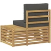 Lauko galinė sofa Balta 91 x 63 x 73 cm Kietos akacijos mediena