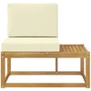 Lauko galinė sofa Balta 91 x 63 x 73 cm Kietos akacijos mediena