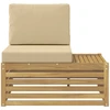 Lauko galinė sofa Balta 91 x 63 x 73 cm Kietos akacijos mediena