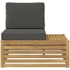 Lauko galinė sofa Balta 91 x 63 x 73 cm Kietos akacijos mediena