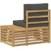 Lauko galinė sofa Balta 91 x 63 x 73 cm Kietos akacijos mediena
