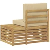 Lauko galinė sofa Balta 91 x 63 x 73 cm Kietos akacijos mediena
