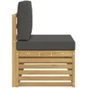 Lauko galinė sofa Balta 91 x 63 x 73 cm Kietos akacijos mediena